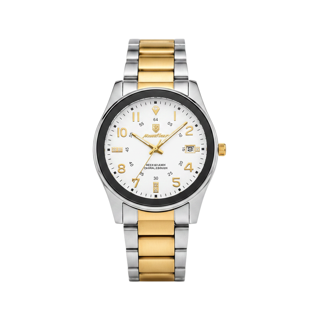 Poedagar 615 Two-Tone Day-Date Quartz Watch