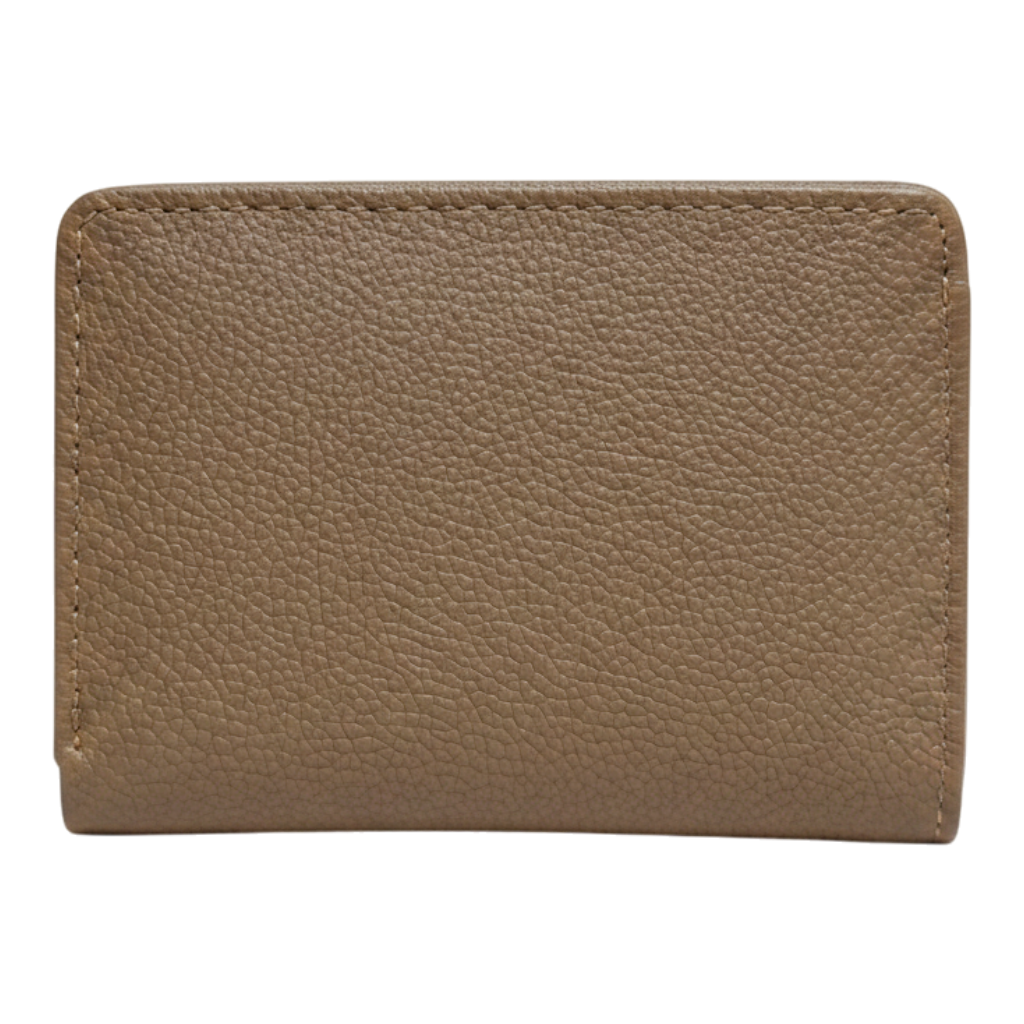Genuine Leather Trifold Wallet for Men – Premium Textured Cowhide Pocket Purse with Extra Card Slots & ID Window Flap (Tan Brown)